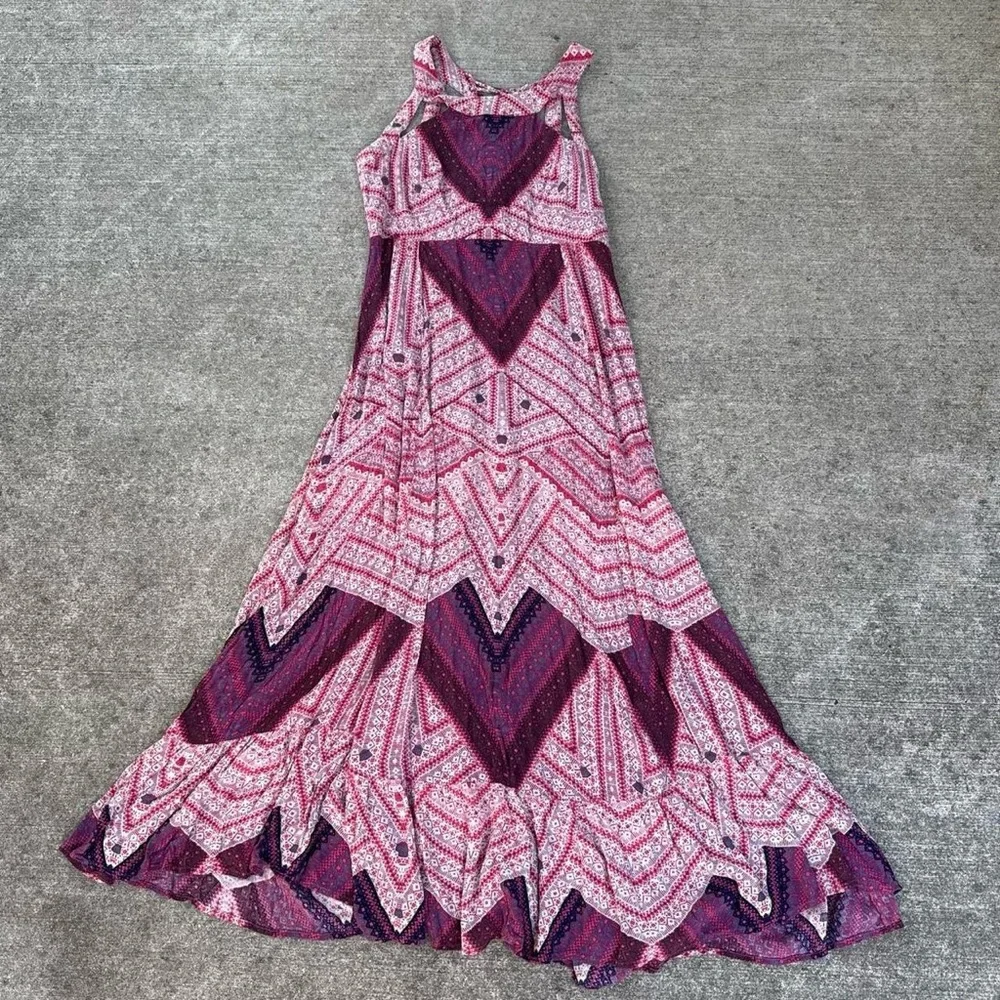 Free People made my day boho festival cut out Maxi Dress